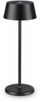 Ideal Lux 1,5W LED stalo &scaron;viestuvas PURE, juodas, 3000K, dimeriuojamas, IP54, 311678