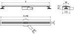 Du&scaron;o latakas Mexen Flat 360 Slim, Chrome, 140 cm