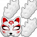 Katės stiliaus veido kaukė pasidaryk pats, 10vnt.