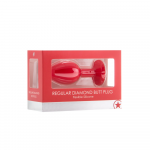 Ouch By Shots Diamond Butt Plug - Regular red