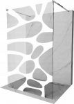 Walk-in du&scaron;o sienelė Mexen Kioto, Chrome/Baltas pattern, 110 x 200 cm
