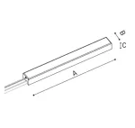 100W maitinimo &scaron;altinis dėžutėje MINIMAL TRACK 24V magnetinėms sistemoms, ON/OFF, juodas