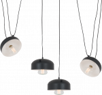 Pakabinamas &scaron;viestuvas Customform Lempos, POPO FLAT L 4, Juoda