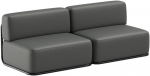 Sofa Sitsit Lauko baldų rinkinys, STRAW, 0.8x2.04x0.78 m, Tamsiai pilka