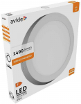 Avide LED Lubinis &scaron;viestuvas 18W 4000K Round ALU