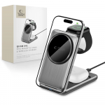 Tech Protect QI15W-A42 3in1 belaidis įkroviklis su MagSafe skirtas Apple Devices - pilkos spalvos