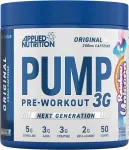 Applied Nutrition Pump 3G Original Pre Workout 375 g su kofeinu : Skonis - Ice mėlynas raz