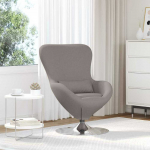 Fotelis Kiau&scaron;inio formos krėslas Taupe 63 x 73 x 90 cm audinys