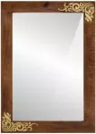Vonios veidrodis su veidrodžiu Medus ruda 70 x 50 x 2,5 cm