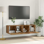 TV staliukas TV spintelių komplektas 2 pcs Įvairiaspalvis 60 x 30 x 30 cm