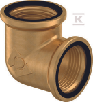 Uponor WIPEX žalvarinė alkūnė PN6 GW2"XGW2"