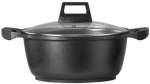 Domoletti Vazonų rinkinys juodos spalvos 16/20/24/26 cm 4 vnt.