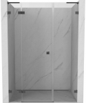 Du&scaron;o durys Mexen Lunar L, kairė, 120 cm, transparent/brushed gun pilka