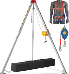Trikojis uždaroms erdvėms, 30 m lynas, 180 kg, gelbėjimo trikojis, kritimo apsaugos sistema, darbui auk&scaron;tyje