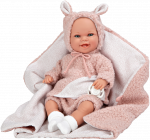 Arias kūdikėlis su rožiniu pleduku, 35 cm