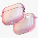 Dėklas Uniq Iridescia Hang Case for AirPods Pro 3 - Transparent Rožinė