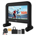 Projektorius Vevor 4,87 m pripučiamas kino ekranas su ne&scaron;iojama dėže