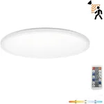 12W LED lubinis &scaron;viestuvas NIVERA CIRCLE, baltas, 3000/4000/6000K, su judesio davikliu, IP54