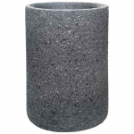 Besk Stiklo pluo&scaron;to gėlių vazonas, cilindro formos, 40x40x50cm, tamsiai pilkas