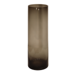 Besk Stiklo cilindro formos vaza 12x40 cm, dūminės pilkos spalvos