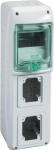 Schneider 13178 Mureva IP65 pavir&scaron;inis 1x5 skirstomasis įrenginys, skirtas prijungti gMRV-1-5-NT-T/2 lizdus 2 skylės 90x100mm 13178