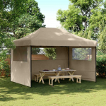 &Scaron;ventės palapinė Taupe 279 x 410 x 315 cm Oksfordo audinys