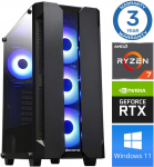 Stacionarus kompiuteris INTOP Ryzen 7 5700X 32GB 250SSD M.2 NVME+4TB RTX3050 6GB WIN11Pro (RW71905) (Atnaujinta)