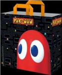 Retro pirkinių krep&scaron;ys Konix Pac-Man su Blinky dizainu 40x45x20cm, juodas
