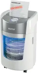 Leitz IQ OptiMax Small Office 350 mikro pjaustymo popieriaus smulkintuvas, saugumo lygis P5, 22 l &ndash; balta, mikro pjaustymas, 22,3 cm, 2 x 15 mm, 22 l, 350 lapai, 58 dB