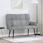 Dvita&scaron;kė sofa &Scaron;viesiai pilka 115 x 61 x 87 cm Audinys