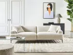 Beliani 3 vietų sofa MATILA &scaron;viesiai smėlio spalvos