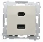 Kontakt Simon Įkroviklis USB C+A 30W KASZMIR SIMON54