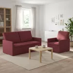 Sofa Sofos komplektas 2 vnt. Vyno raudona Audinys