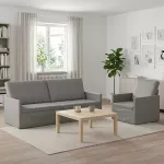 Sofa Sofos komplektas 2 vnt. &Scaron;viesiai pilka Aksomas
