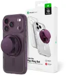 AmazingThing Titan Pro Pop objektyvo dėklas iPhone 18 Pro Max su fotoaparato dangteliu, laikikliu ir stovu, suderinamas su MagSafe &ndash; Violetinė