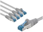 Goobay CAT 6A kabelis krosowy, S/FTP (PiMF), 2 m, pilka, komplektas 5 - Długość kabla 2 m