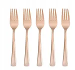 Plastikinės &scaron;akutės "rose Gold" 10 vnt. - stalo dekoravimui