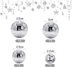12 mini disko kamuoliukų rinkinys, disko kamuolys, mažas, disko kamuolio dekoracija, atspindintys disko veidrodiniai kamuoliukai, disko mini dekoravimo kamuoliukai, "pasidaryk pats" dekoracijos, tinkami kalėdų eglutėms, pyragams, &scaron;viestuvams, vakarėliams