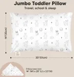 Keababies vaiki&scaron;ka pagalvė su pagalvės užvalkalu - 51 x 35 cm vaiki&scaron;ka pagalvė nuo 2 metų, skalbiama vaiki&scaron;ka pagalvė, mink&scaron;ta organinė vaiki&scaron;ka pagalvė, vaiki&scaron;ka pagalvė miegui, didelė vaiki&scaron;ka pagalvė