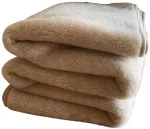 Vilnonis pledas Camel Cappuccino 140x200 &ndash; natūrali kupranugario vilna