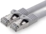 0,5 m - pilkas - cat.7 - tinklo kabelis patchcable lancable ethernet - 10gbase-t - 10000 mbps cat7 sftp dvigubai ekranuotas pimf 600mhz