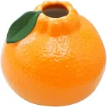 Magiclulu maža oranžinė vaza hidroponiniams augalams ir &scaron;viežioms gėlėms, minimalistinė keraminė stalo vaza svetainės dekoravimui, kaimi&scaron;ko stiliaus namams