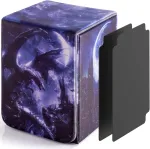 Joyhood dėžutė Ygo kortoms su 2 auk&scaron;čiausios kokybės kortelių skirtukais, talpina 100+ atskirų kortelių, skirta prekybos kortelėms, suderinama su Tcg/ocg/mtg (midnight Dragon)