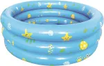 Pripučiamas baseinas 90 cm vaiki&scaron;kas pripučiamas baseinas kūdikiams vir&scaron; žemės apvalus pripučiamas baseinas pripučiama vonia du&scaron;as lauko namų balkono vasaros vandens vakarėliui (mėlynas)