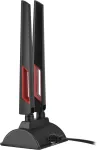 Superbat Wifi 6e trijų dažnių 2.4ghz 5ghz 6ghz Wlan antena su magnetiniu pagrindu ir Rp-sma 200 cm ilginamuoju kabeliu, skirta Wi-fi kortelėms, Pci kortelei, Pc Bluetooth pagrindinei plok&scaron;tei, Wlan 6 mar&scaron;rutizatoriui, Fpv, apsaugai