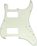 Musiclily Pro 11 skylių St gitaros pickguard'as Hh su apvaliu kampu 2 neuždengtiems humbucker'iams 2 potis mini jungiklių i&scaron;pjovos Fender Squier Strat stiliaus elektrinei gitarai, 3 sluoksnių mėtų žalumo