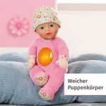 Baby born Nightfriends kūdikiams, 30 cm, mink&scaron;ta skudurinė lėlė su naktine lempute ir muzikos dėžute, skirta miego pagalbai nuo 0 mėnesių, 832264 Zapf Creation
