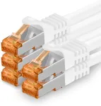 1attack.de Cat.7 tinklo kabelis Cat7 ethernet kabelis patch kabelis tinklo Lan kabelis Cat.7 neapdorotas kabelis 10 gb/s (sftp pimf lszh) rinkinys su rj45 jungtimi cat.6a