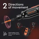 Dnipro-m Csd-36x akumuliatorinis atsuktuvas, mini atsuktuvas su 3.6v, 850mah dėklu, 280rpm, Led lempute ir antgalių rinkiniu, Usb Type-c laidu, Ip20, puikiai tinka remontui ir surinkimui