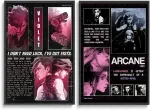 Lcaltcp 2 vienetų anime arcane sienų meno plakatas sienų meno drobės plakatas kambario dekoravimo plakatas 30x45cm stilius
